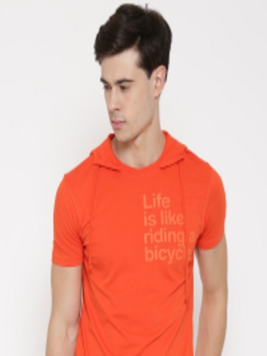 Dinamiški oranžiniai vyriški marškinėliai