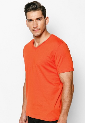Kasdieniai oranžiniai marškinėliai vyrams