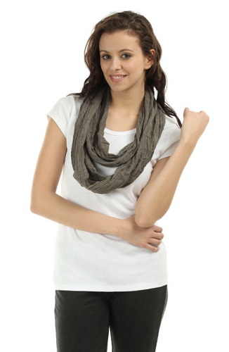 Gri Snood Eşarp