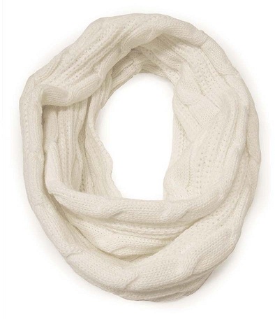 Beyaz Snood Eşarp