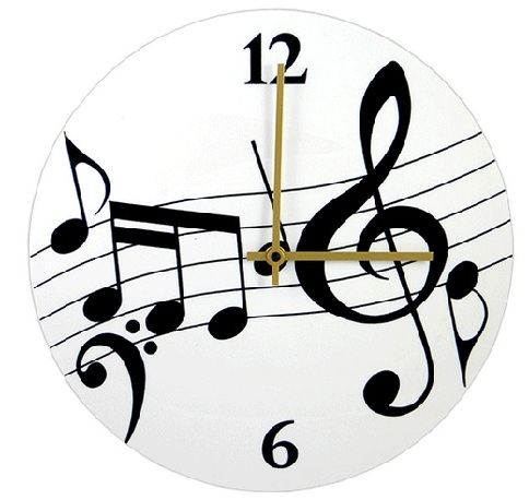 Muzikos užrašų laikrodis