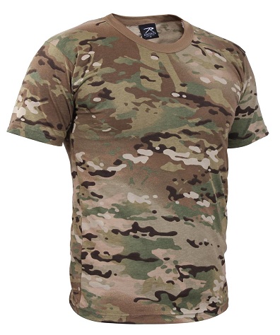 Marškinėliai su kariniais atspaudais