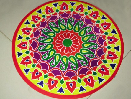 Paprasti lipdukų „Rangoli“ dizainai