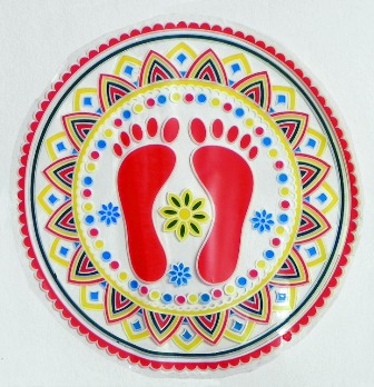 „Rangoli“ lipdukų dizainas festivaliams