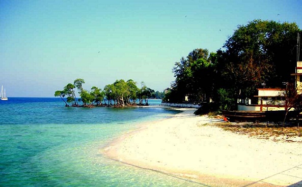 Paplūdimiai Andaman-Long Island paplūdimyje