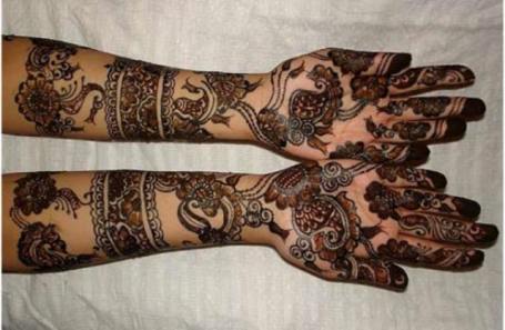 Kalın Koyu Bombay Mehndi Tasarımı