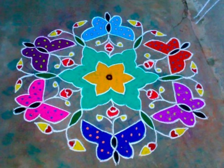 Kelebek Kolam Rangoli