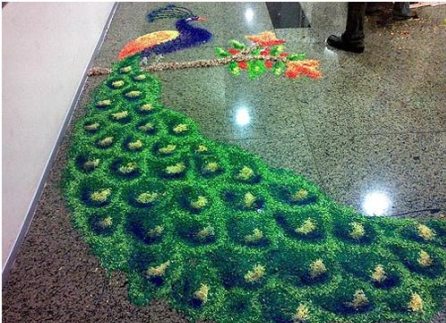 Tavuskuşu Rangoli Tasarım