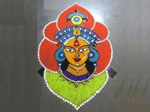 Muhteşem Navratri Rangoli Tasarımı