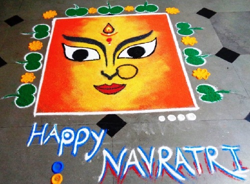 Güzel Navratri Rangoli Tasarım