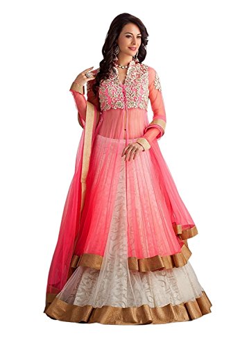 Georgette Long Kurti kostiumas su Ghagra