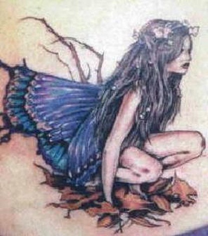 Fantazijos angelo tatuiruotė