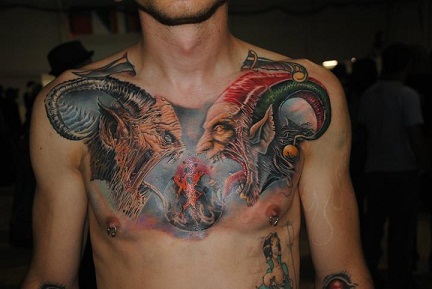 Fantazijos demono tatuiruotė