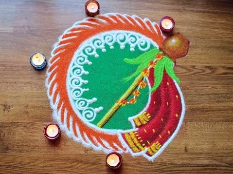 Gudi Padwa specialusis Rangolis