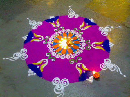 Mor El Yapımı Rangoli