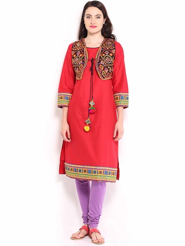 Tradiciniai Wear Ladies Kurtas su liemene