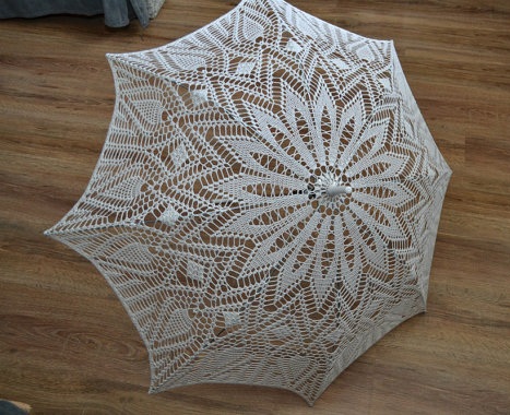 Victoria Tığ Beyaz Şemsiye
