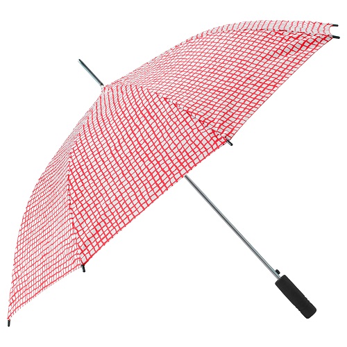 Otomatik Açılan Kırmızı Beyaz Şemsiye