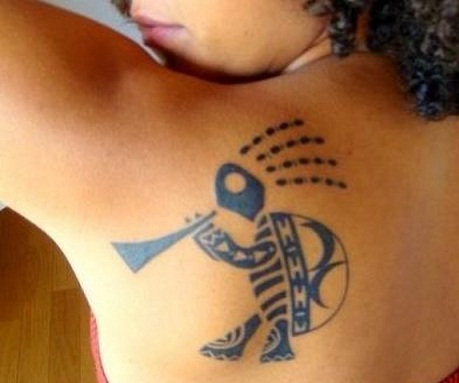 Kokopelli vėžlių tatuiruočių dizainas