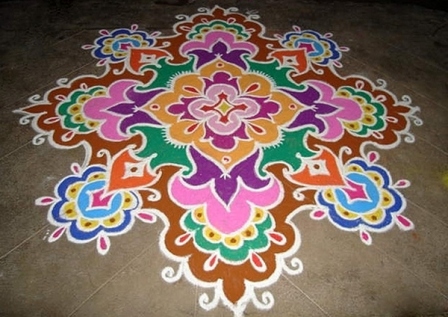 Önemli Marathi Rangoli Tasarımı