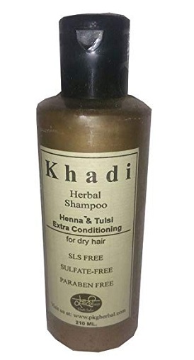 Khadi Khazana Hena ir Tulsi Organinis Ajurvedos šampūnas