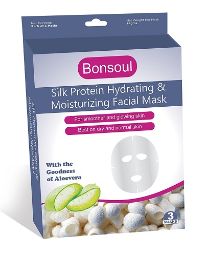 Drėkinanti ir drėkinanti veido kaukė „Bonsoul Silk Protein“