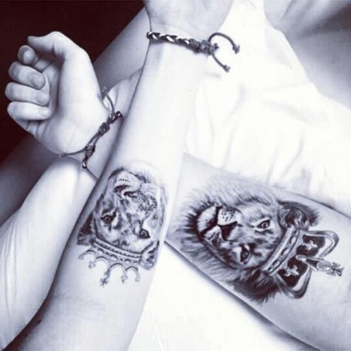 Mylimas motyvacinis tatuiruotės dizainas