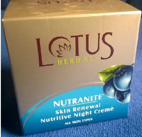 Lotus Herbals Nutranite naktinis kremas