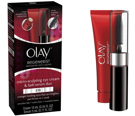 Olay Regenerist Micro Sculpting paakių kremas ir blakstienų serumas Duo