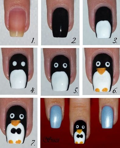pingvino nagų dizainas4
