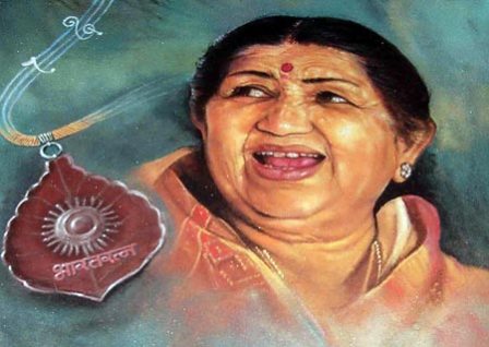 Lata Mangeshkar'ın Rangoli Tasarımı