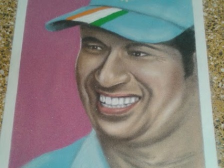 Sachin Tendulkar'ın Rangoli Tasarımı
