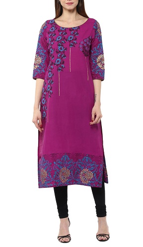 Düz Mor Kurta