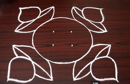 Basit Alpona Tasarım Rangoli
