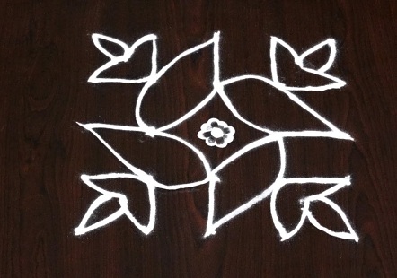 Diya 5 Nokta Rangoli Tasarım