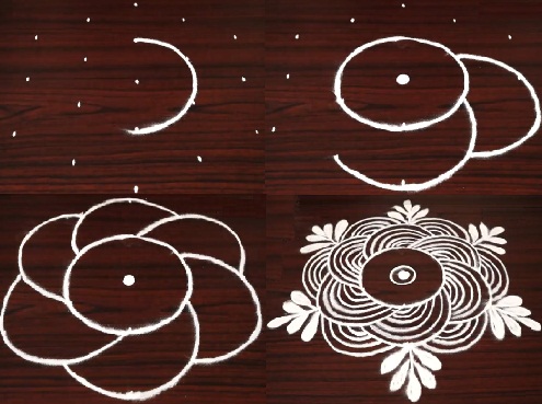 5 Noktalı Dairesel Rangoli