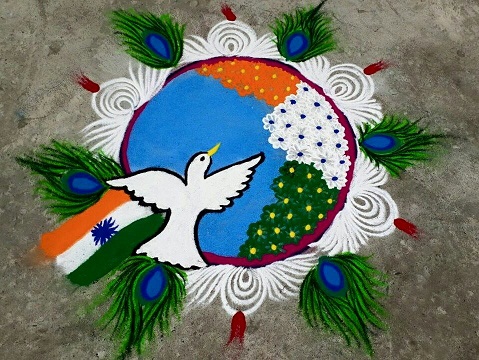 Dove Image Cumhuriyeti Rangoli