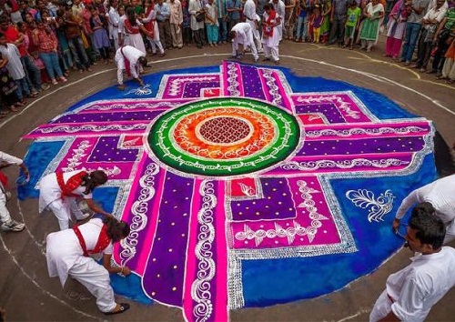 Rangolis su ryžiais 8