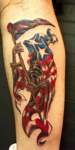 Įspūdingas „Reaper“ tatuiruotės dizainas