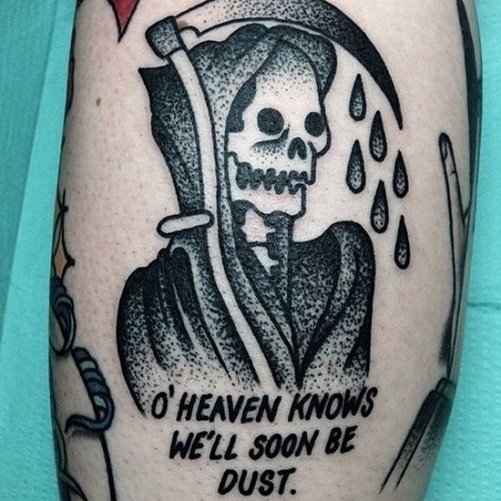 Įkvepiantis „Reaper“ tatuiruotės dizainas