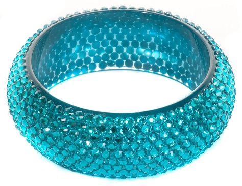 Kızlar için Plastik Mavi Kristal Bilezikler