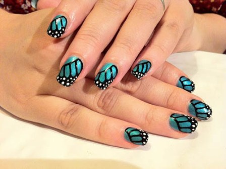 „Butterfly Shellac“ nagų dailė