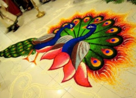 Tavuskuşu Rangoli Tasarım