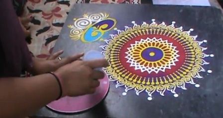 Dairesel Rangoli Stencil