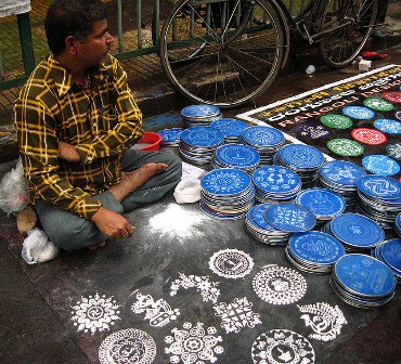 Trafaretas Rangoli dizainas