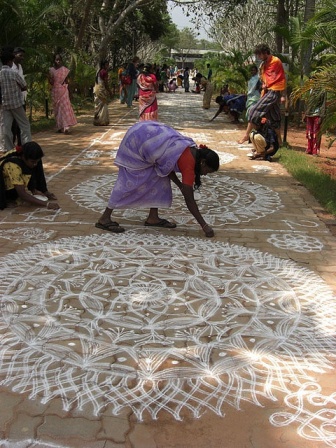 „Rangoli“ dizainas Naujiesiems metams