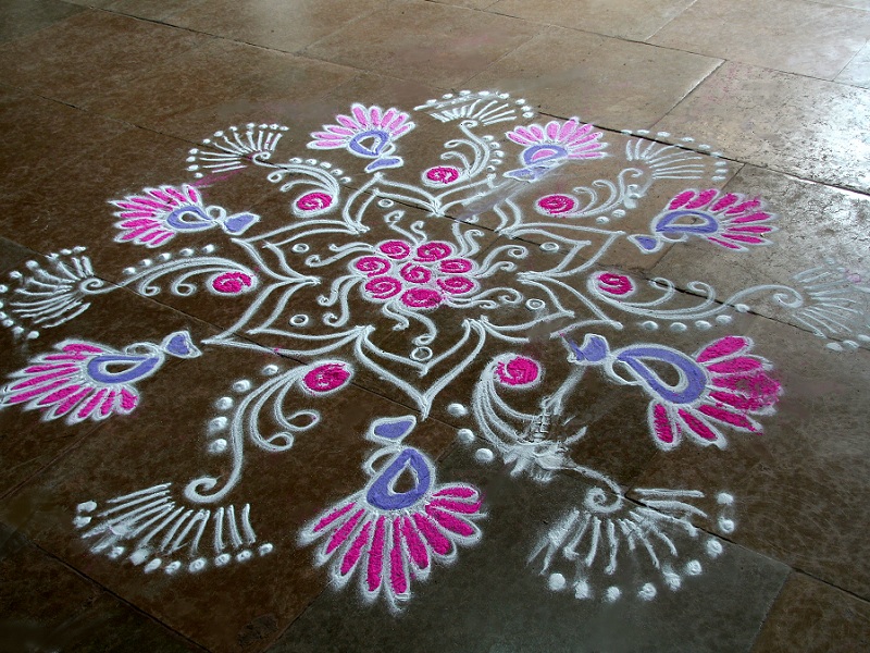 Tamilų Rangoli dizainas