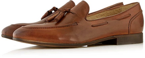 „Tan Tassel Loafers“ vyrams