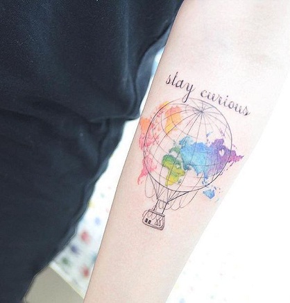 Įspūdingi pasaulio žemėlapio tatuiruočių dizainai