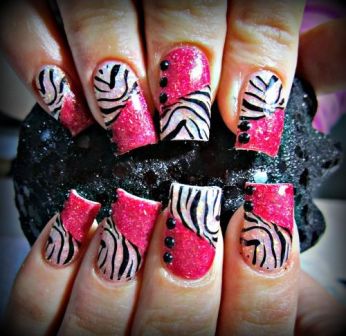 Blizgantis „Zebra“ dizainas „Duo Tone“